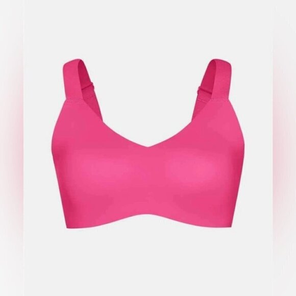 Knix - Padded V-Neck Wide Strap Bra - Shocking Pink. Size: 2. NIB - Picture 5 of 5